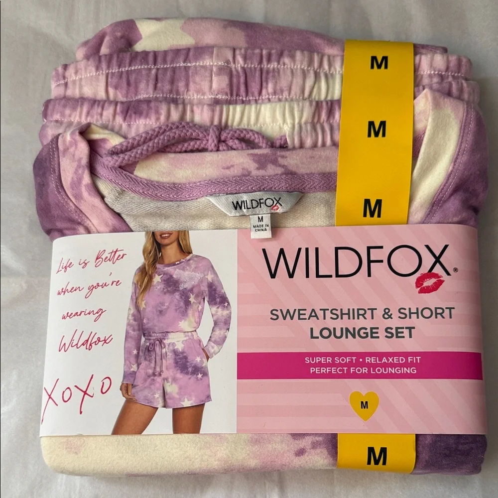 Wildfox Sweatshirt & Shorts Lounge Set